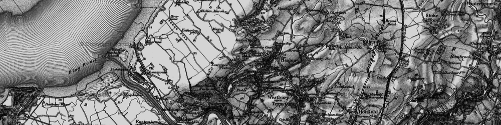 Old map of Blaise Hamlet in 1898