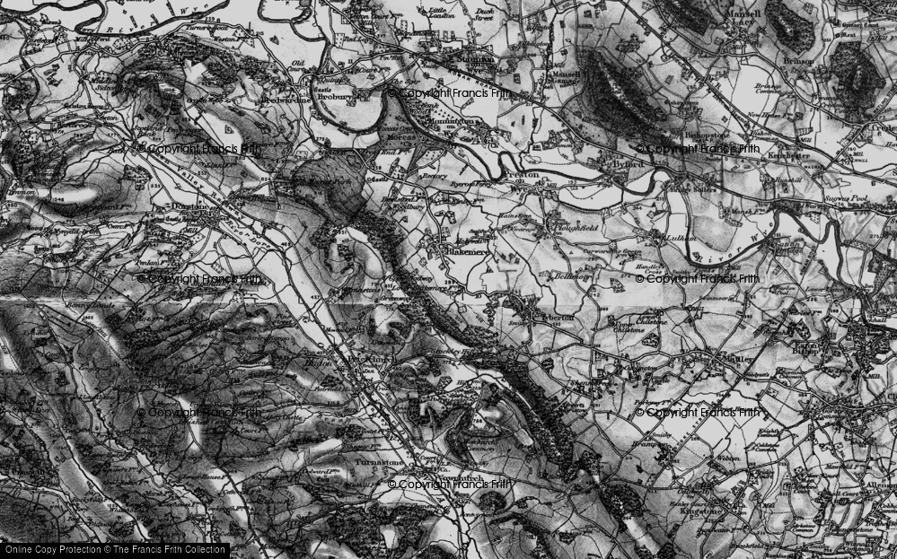 Old Map of Historic Map covering Blakemere Hill Wood in 1898