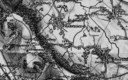 Old map of Blakemere in 1898
