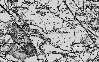 Old map of Blakenhall Moss in 1897