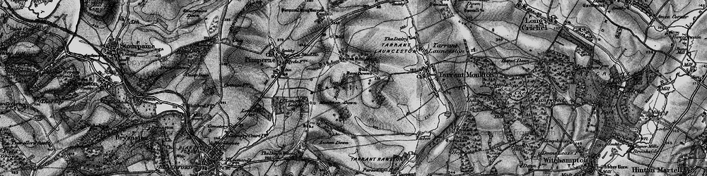 Old map of Blandford Camp in 1895