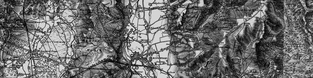 Old map of Blashford in 1895