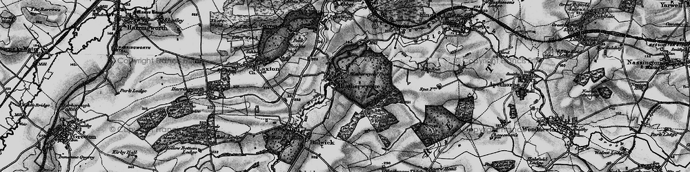 Old map of Blatherwycke Lake in 1898