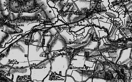 Old map of Blaxhall Hall in 1898