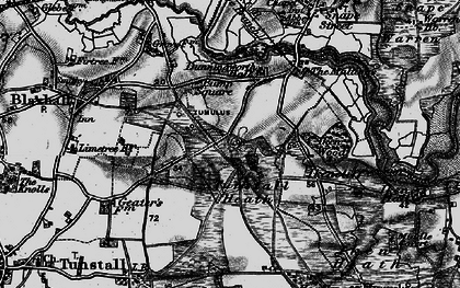 Old map of Tunstall Forest in 1898