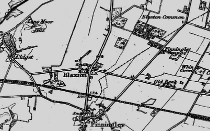 Old map of Blaxton in 1895