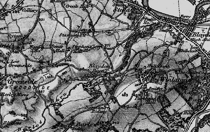 Old map of Blaydon Burn in 1898