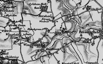 Old map of Bleach Green in 1898