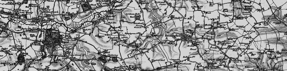 Old map of Bleach Green in 1898