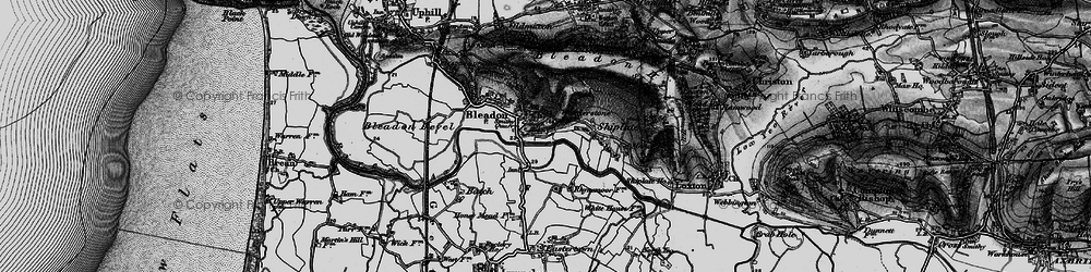 Old map of Bleadon in 1898