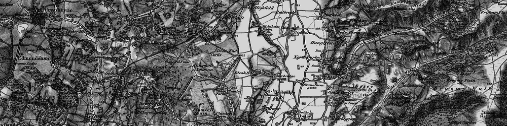 Old map of Bleak Hill in 1895