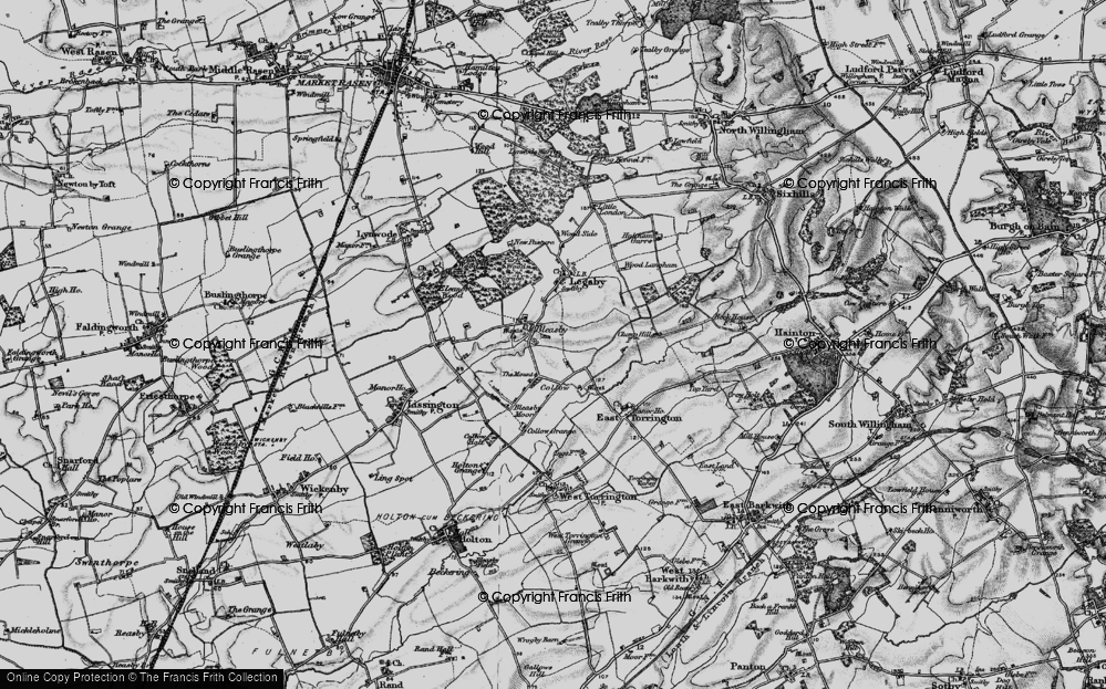 Old Map of Bleasby, 1899 in 1899