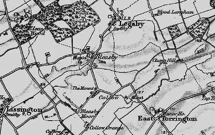 Old map of Bleasby in 1899
