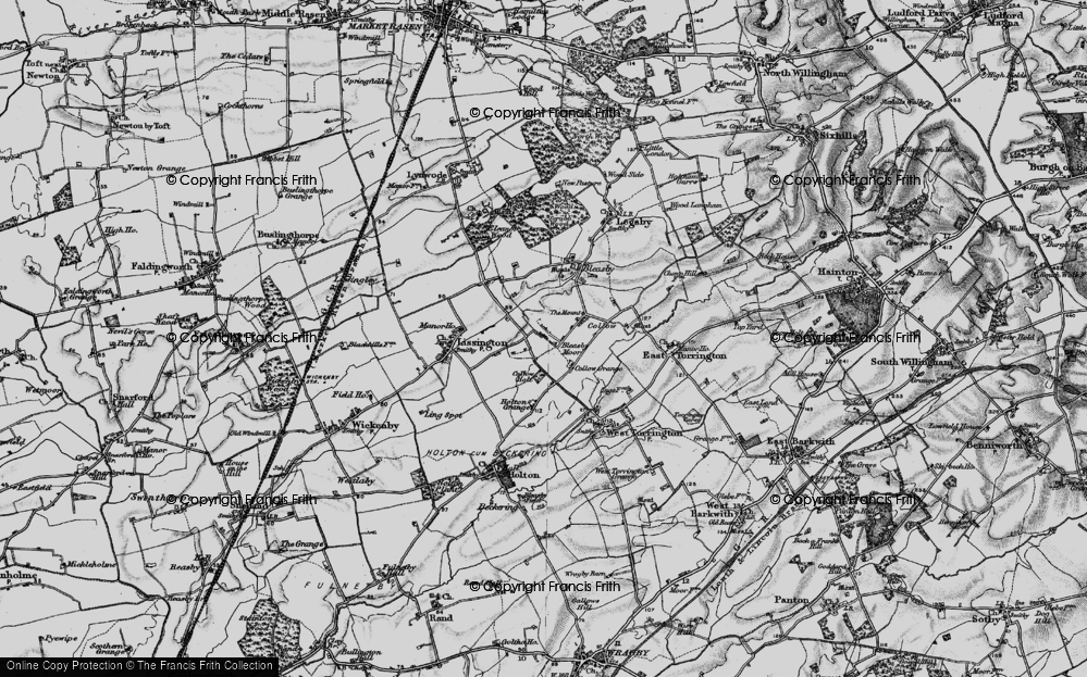 Old Map of Bleasby Moor, 1899 in 1899
