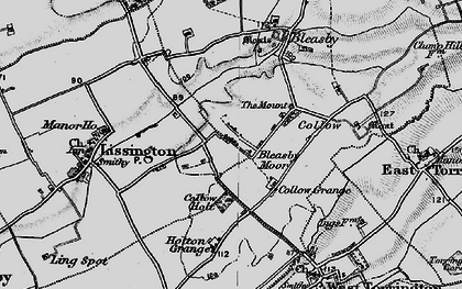 Old map of Bleasby Field in 1899