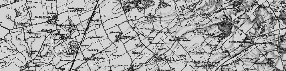 Old map of Bleasby Moor in 1899