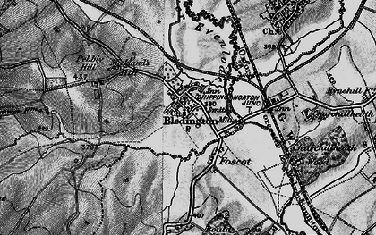 Old map of Bledington in 1896