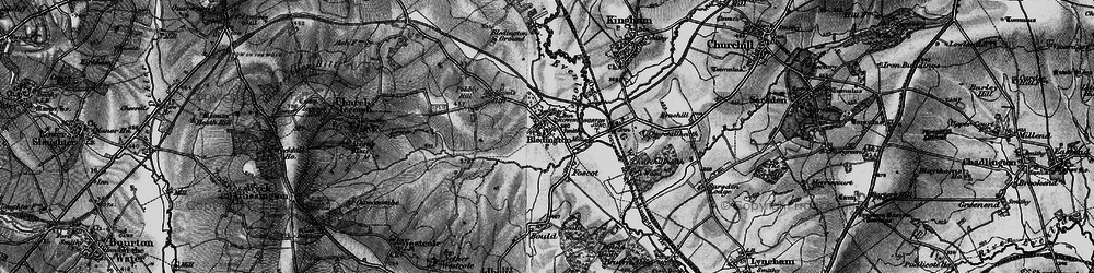 Old map of Bledington in 1896