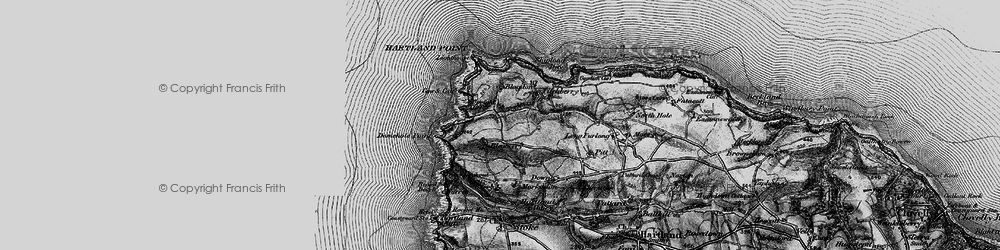 Old map of Broad Beach in 1895