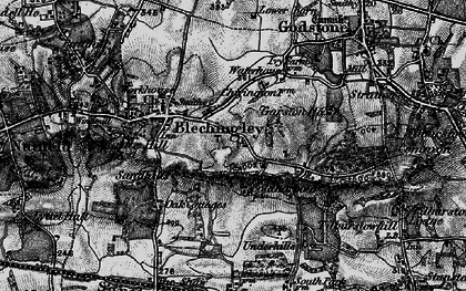 Old map of Bletchingley in 1895