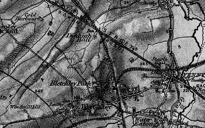 Old map of Bletchley in 1896