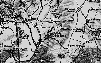 Old map of Bletsoe in 1898