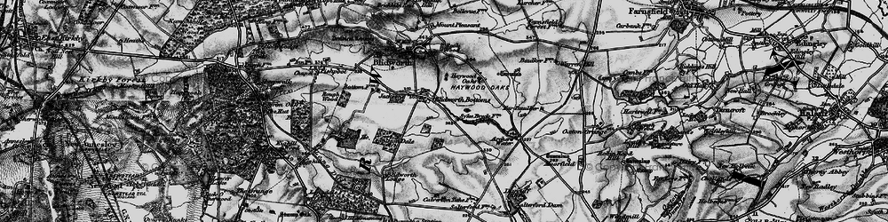 Old map of Blidworth Bottoms in 1899