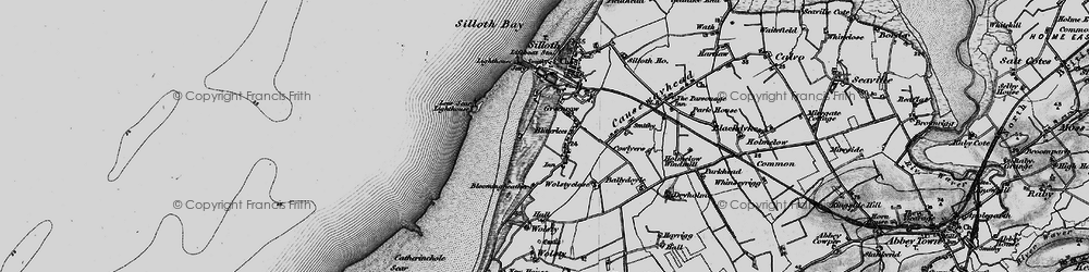 Old map of Lees Scar in 1897