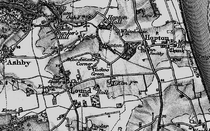 Old map of Bloodman's Corner in 1898