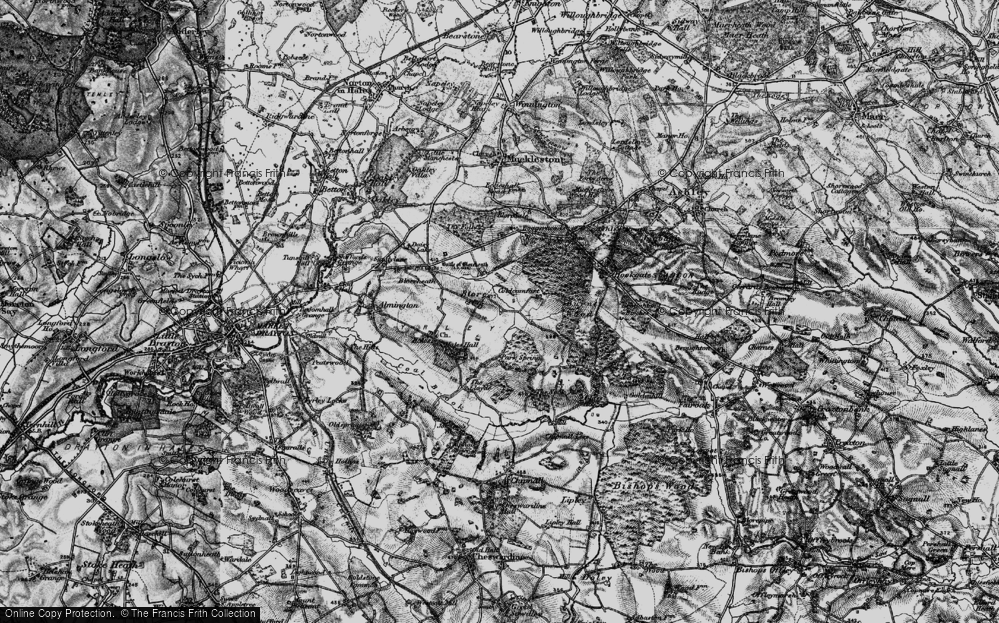 Old Map of Blore, 1897 in 1897