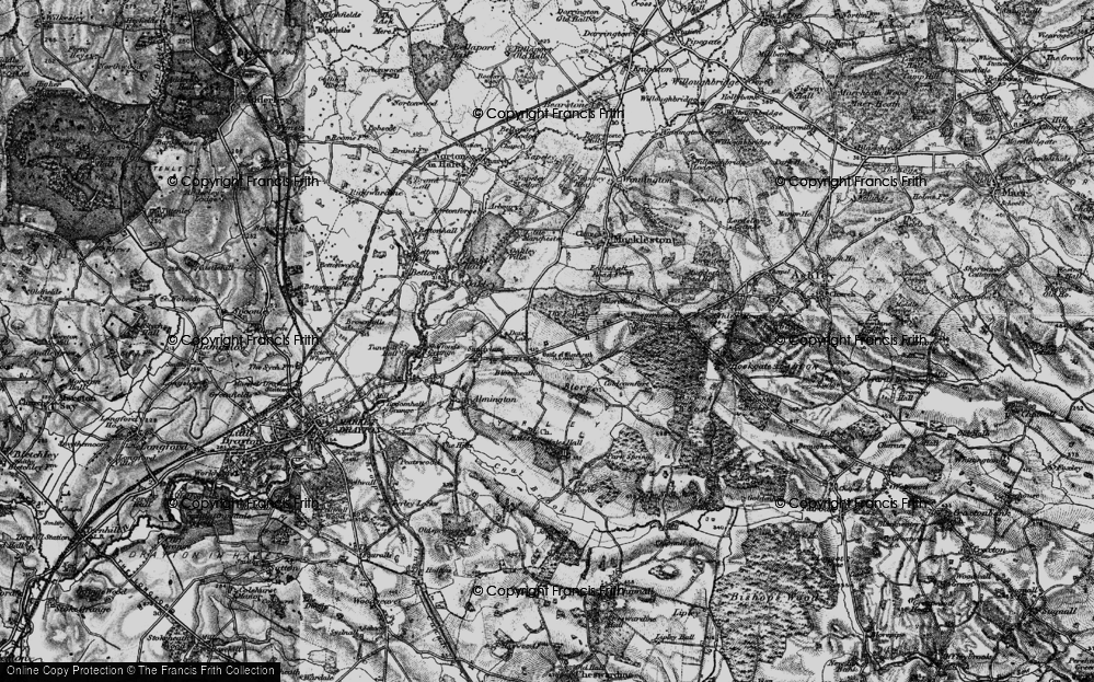 Old Map of Historic Map covering Bloreheath (1459) in 1897