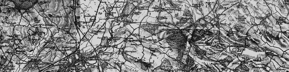 Old map of Bloreheath (1459) in 1897