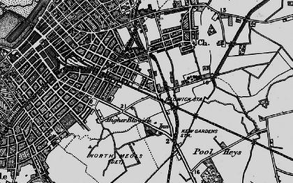 Old map of Blowick in 1896