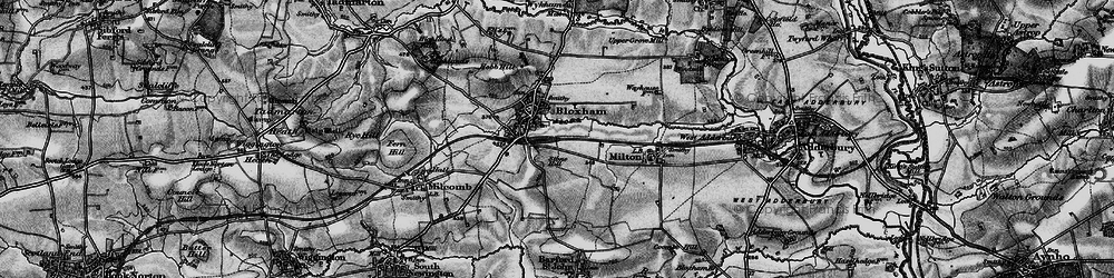 Old map of Bloxham in 1896