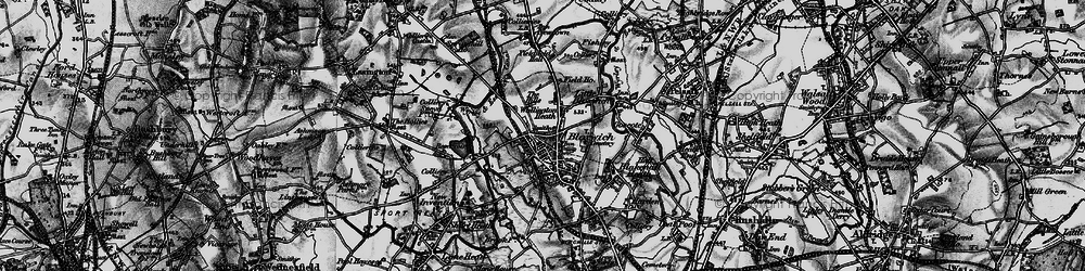 Old map of Bloxwich in 1899