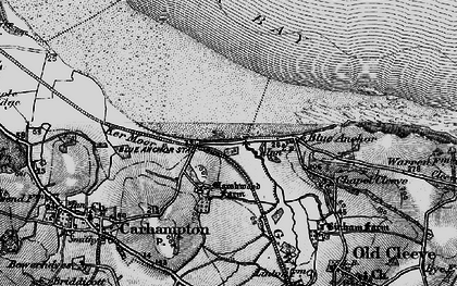 Old map of Blue Anchor in 1898