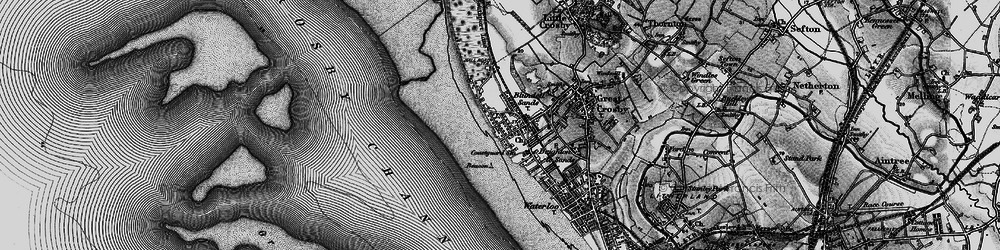 Old map of Blundellsands in 1896