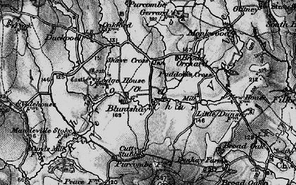 Old map of Bluntshay in 1898