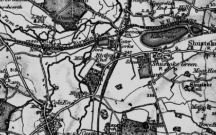 Old map of Blyth End in 1899