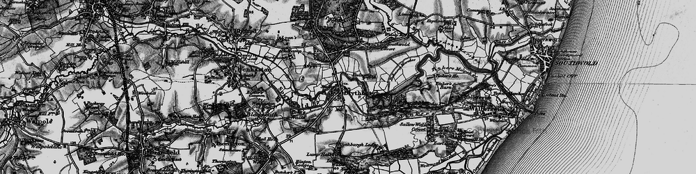 Old map of Blythburgh in 1898