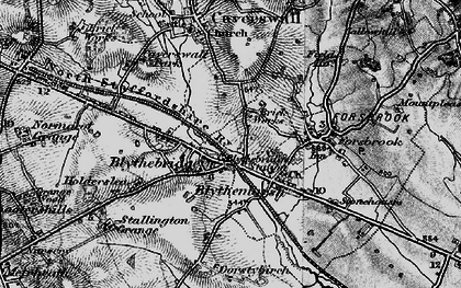 Old map of Blythe Bridge in 1897