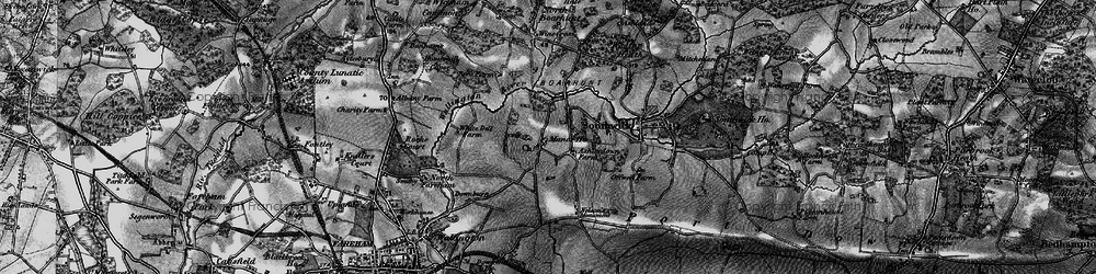 Old map of Boarhunt in 1895