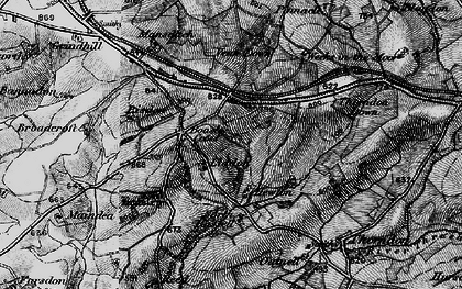 Old map of Boasley Cross in 1895