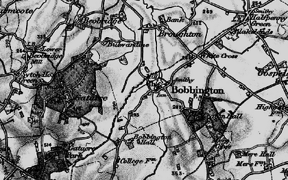 Old map of Bobbington in 1899