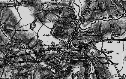 Old map of Bocking in 1896