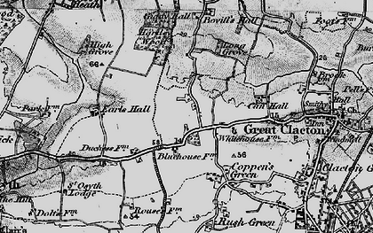 Old map of Bovill's Hall in 1896