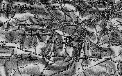 Old map of Bocombe in 1895