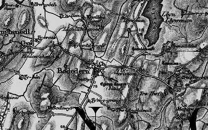 Old map of Bodowyr in 1899