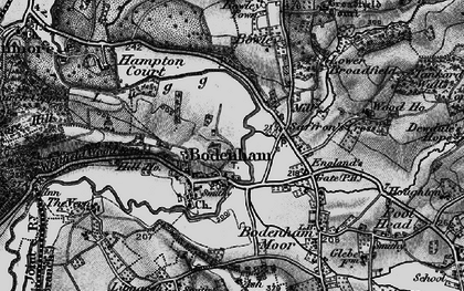 Old map of Bodenham in 1898