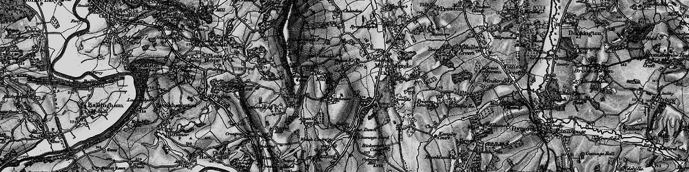 Old map of Bodenham Bank in 1896
